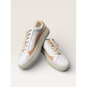 Portugal Soludos Yebo Vegan Leather Sneakers White Rose Women’s Size 9 Shoes